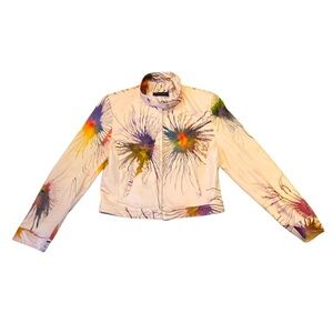 HENIG FURS Fine Furs Artsy Leather Jacket Size M